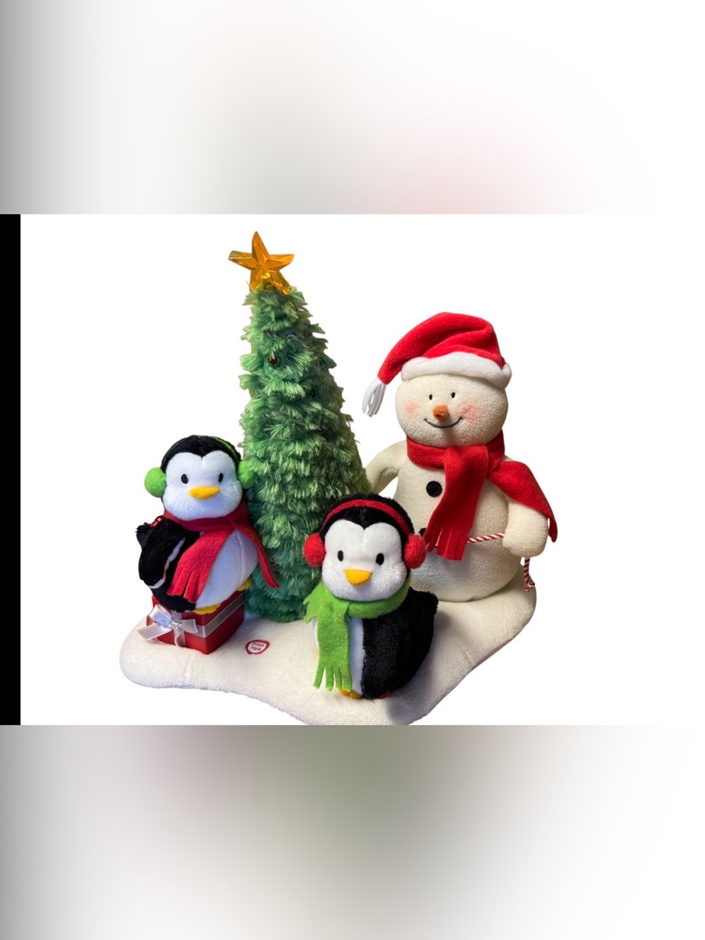 EUC Hallmark 2006 Very Merry Trio Jingle Pals Plush Singing Snowman and Penguins